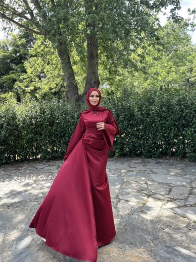 ✨ Zarafetin Yeni Adı:  Saten Tesettür Abiye ✨