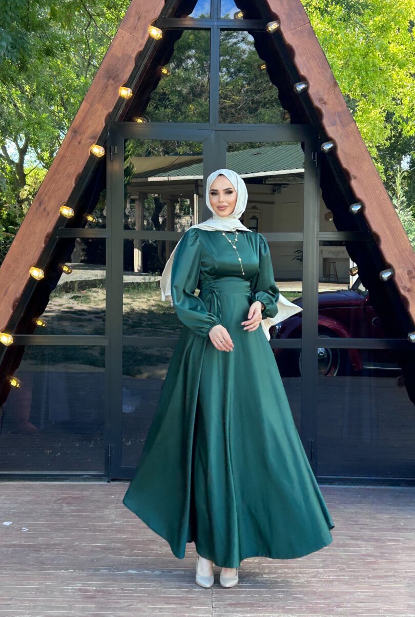 Zühre Beli İp Detaylı Tesettür Abiye - Görsel 22