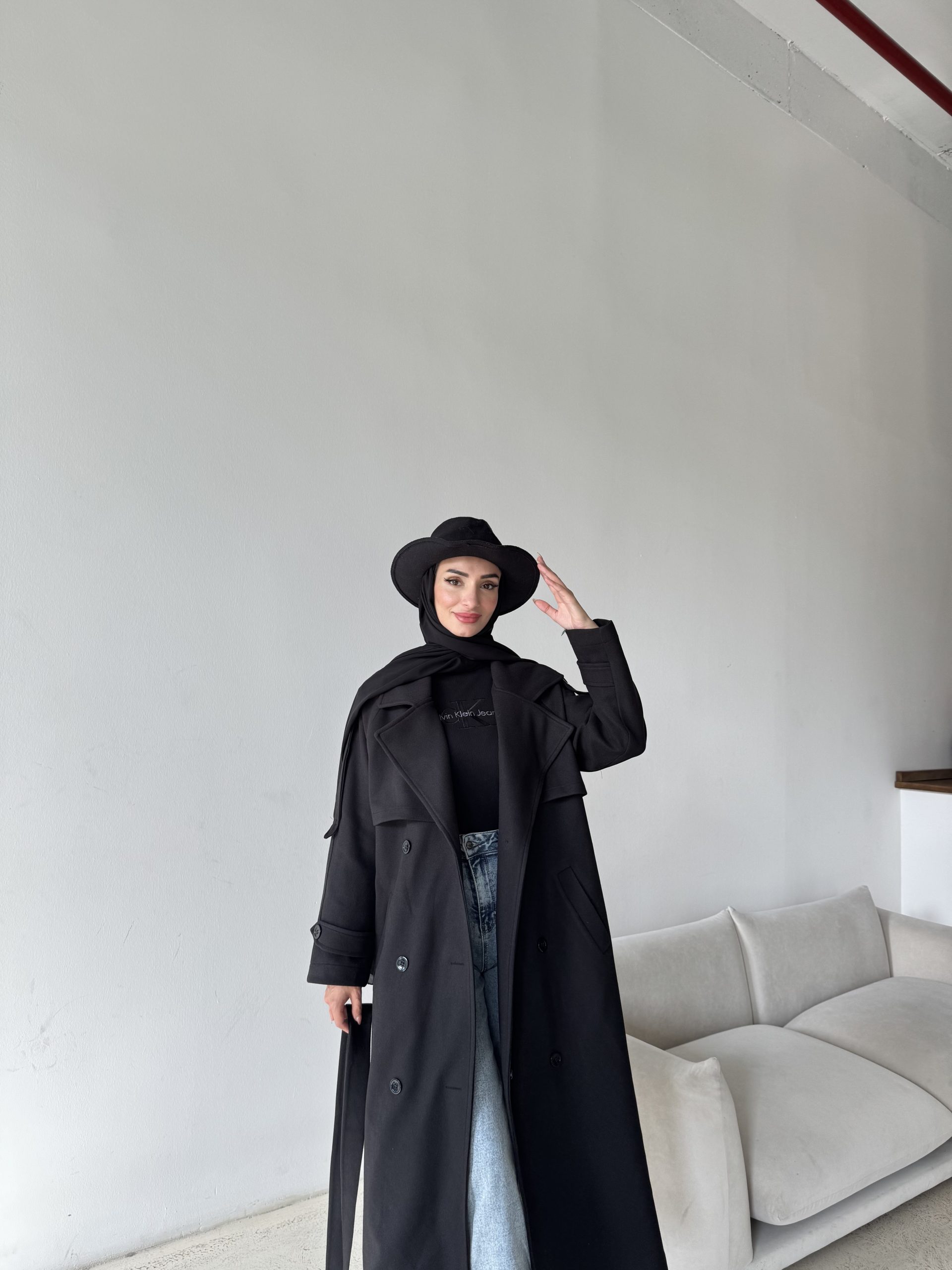 LENA İthal Kaşe Kaban - Görsel 8