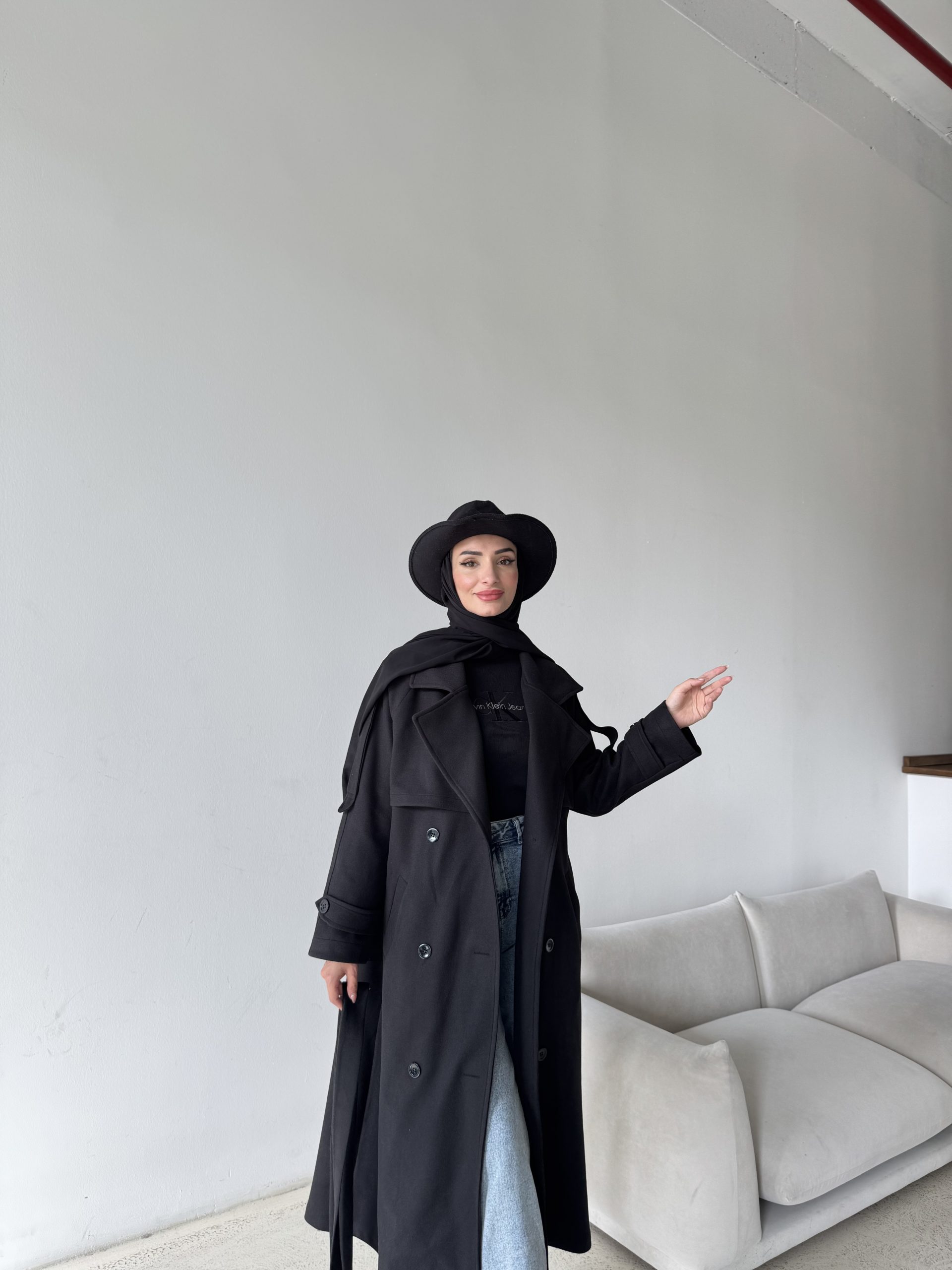 LENA İthal Kaşe Kaban - Görsel 9