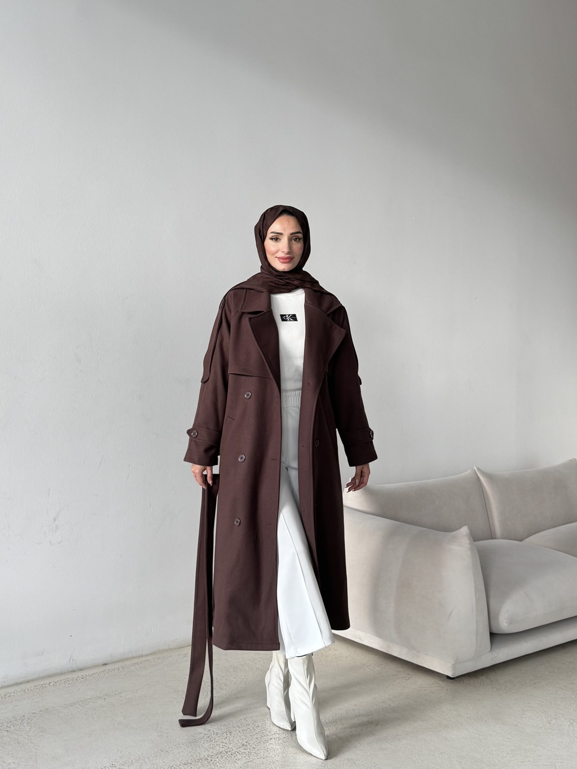 LENA İthal Kaşe Kaban - Görsel 10