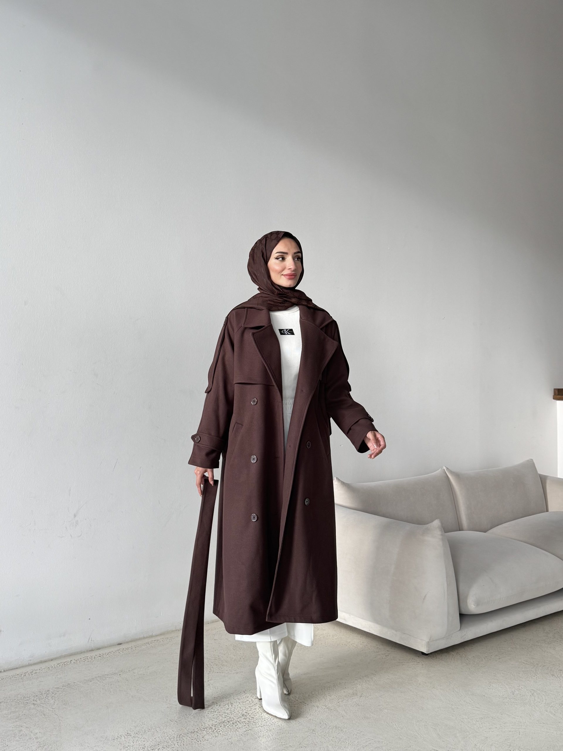 LENA İthal Kaşe Kaban - Görsel 11