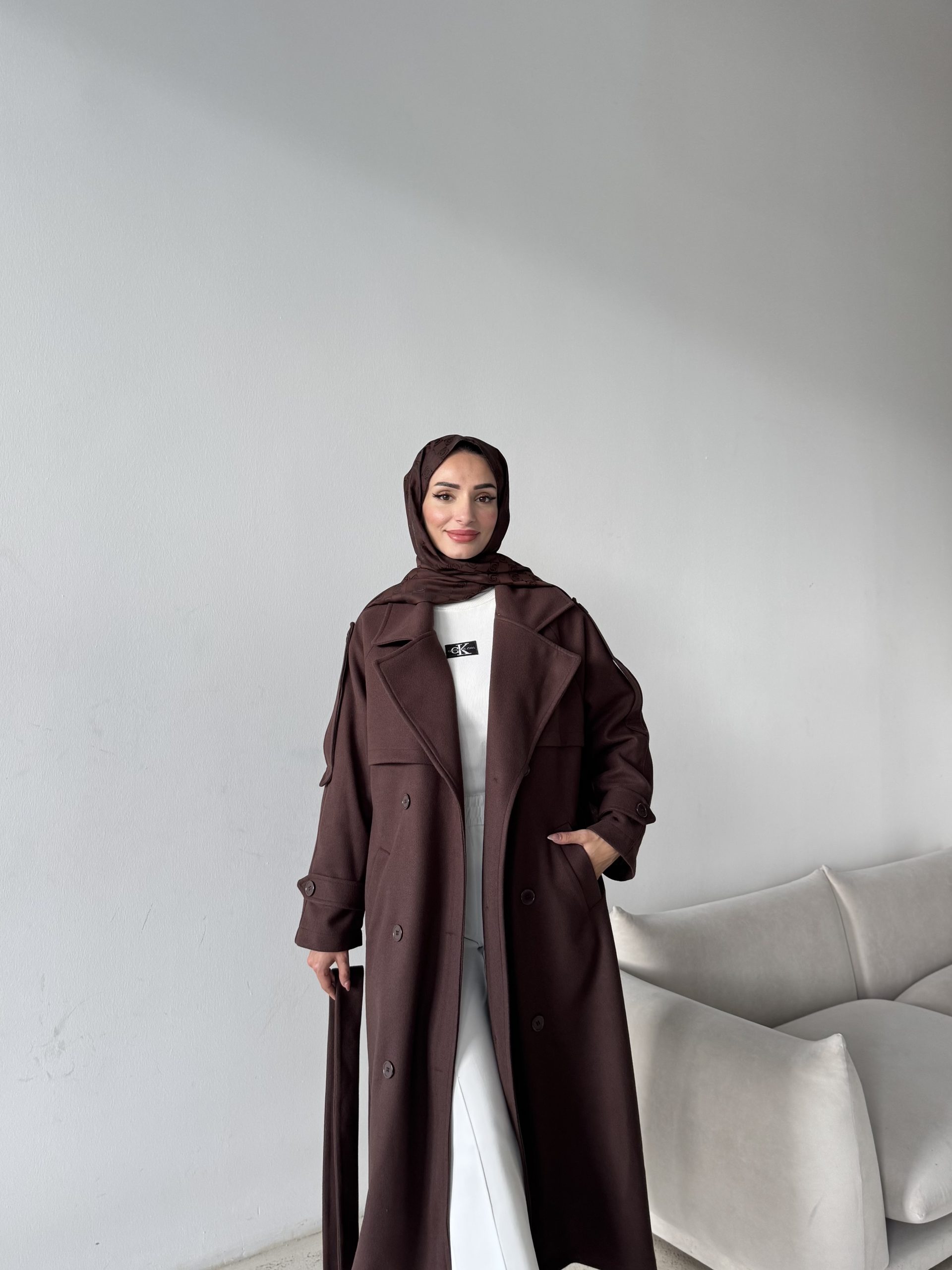 LENA İthal Kaşe Kaban - Görsel 13