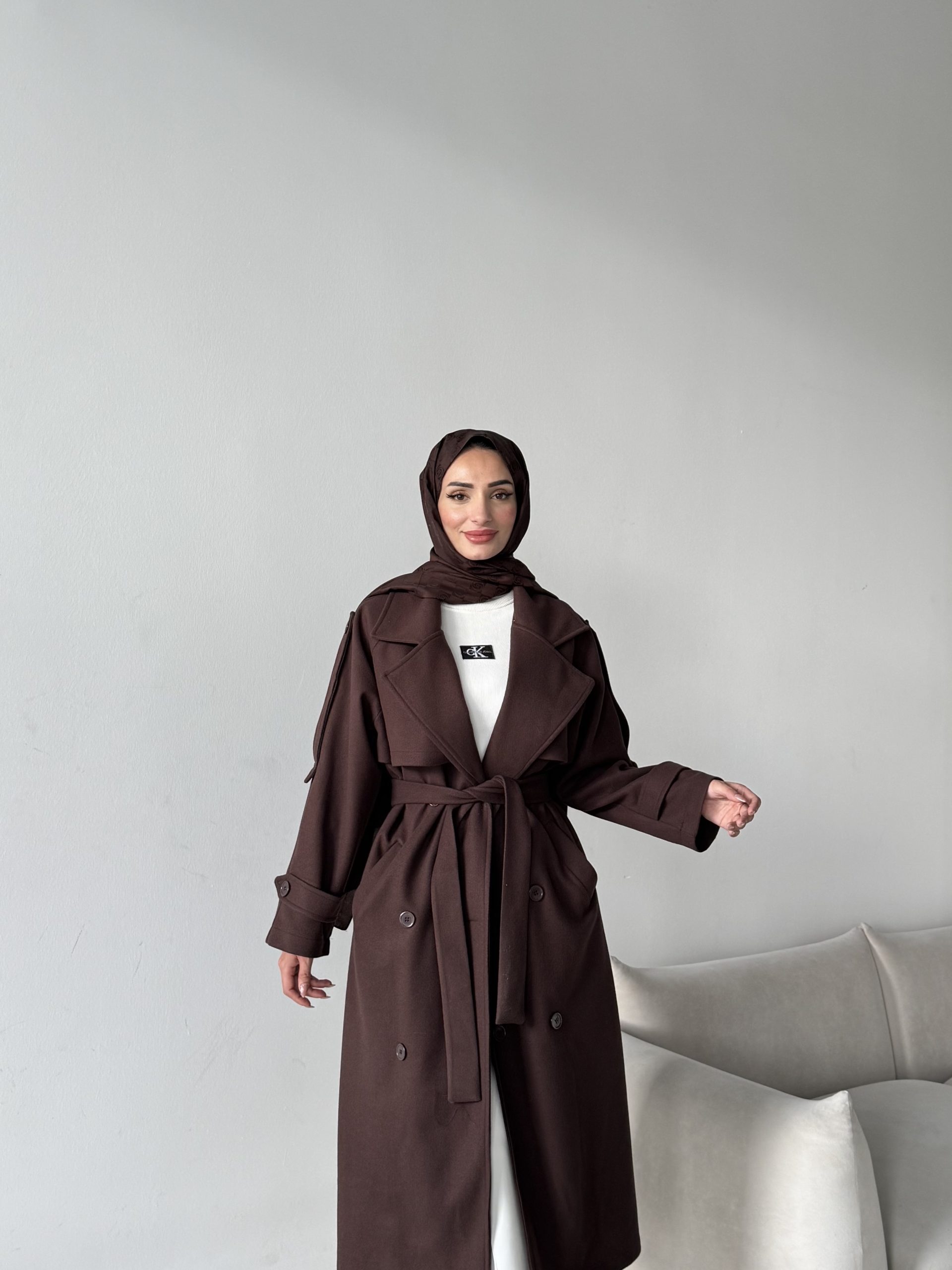 LENA İthal Kaşe Kaban - Görsel 19