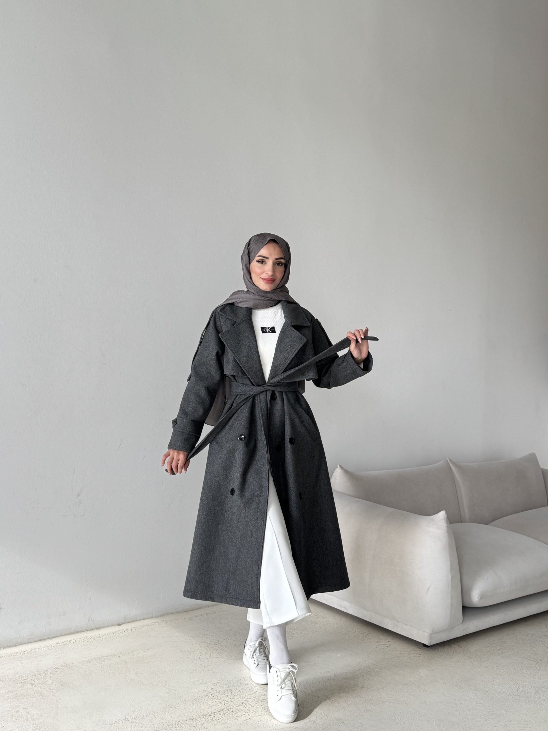 LENA İthal Kaşe Kaban - Görsel 22