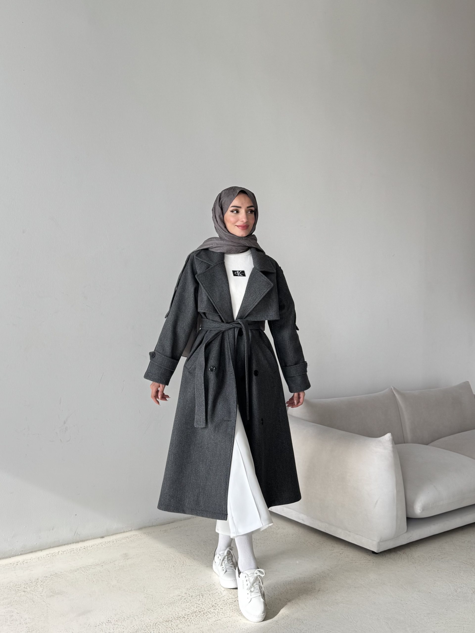 LENA İthal Kaşe Kaban - Görsel 23